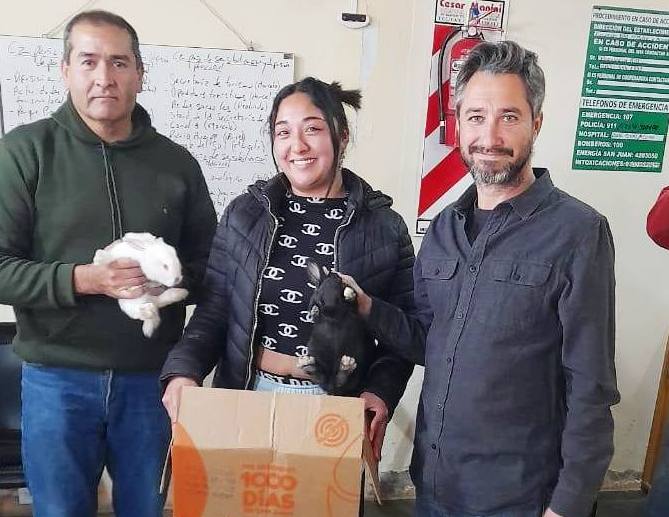 En Valle Fértil más familias emprenden la crianza de conejos para contribuir con la economía familiar